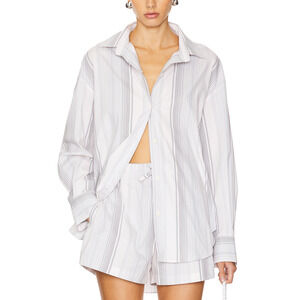 Faithfull The Brand 'En Vau' White Poplin Shirt Size 6